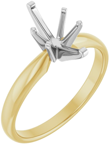 14K Yellow White 10.5x5.5 mm Marquise Solitaire Engagement Ring Mounting (1)