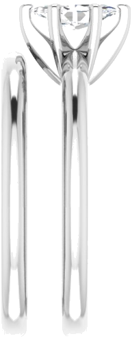 14K White  7x3.5 mm Marquise Solitaire Engagement Ring Mounting (9)