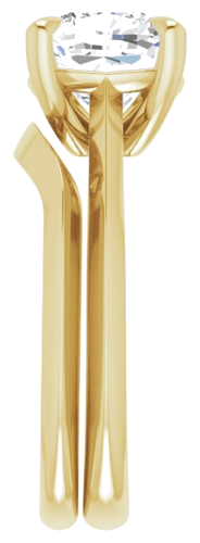 14K Yellow 8 mm Cushion Solitaire Engagement Ring Mounting (9)