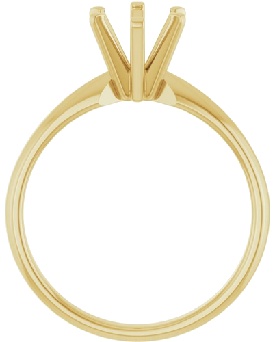 14K Yellow 8 x 6 mm Oval Solitaire Engagement Ring Mounting (2)