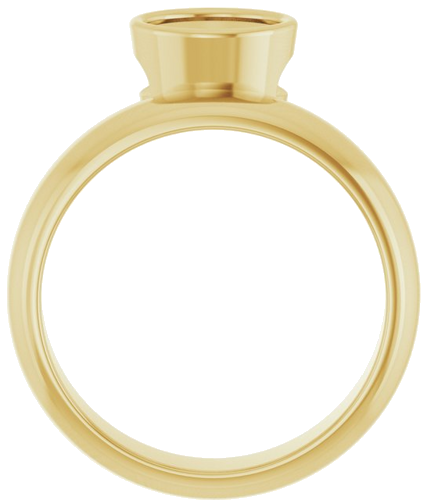 14K Yellow 7 mm Round Solitaire Engagement Ring Mounting (2)