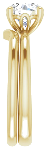 14K Yellow 7 mm Round Solitaire Engagement Ring Mounting (9)