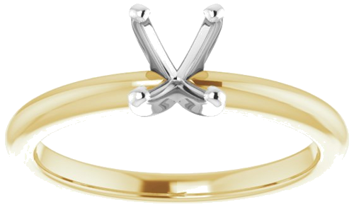 14K Yellow   Platinum 7x5 mm Oval Solitaire Engagement Ring Mounting (3)