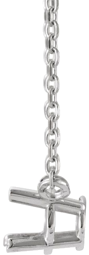 Pakabukas „Solitaire“ 585 Baltojo Aukso Oval 5mm x 3mm (2)