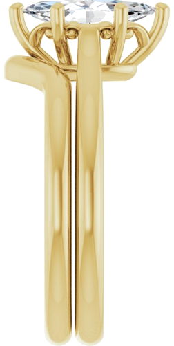 Sužadėtuvių Žiedas „Solitaire“ 585 Geltonojo Aukso Marquise 10mm x 5mm (9)