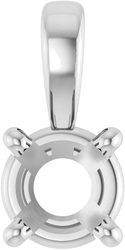 Sterling Silver 4 mm Round 4-Prong Pendant Mounting (1)