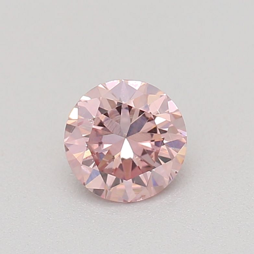 0.21 carat Fancy Orangy Pink-SI1 GD cut Natūralus Round Deimantas (1)