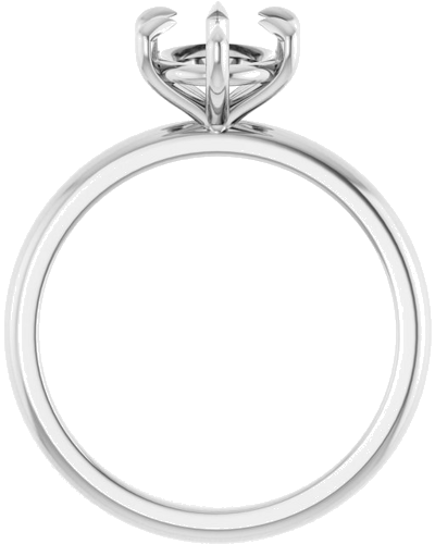 Sužadėtuvių Žiedas „Solitaire“ 585 Baltojo Aukso Oval 9mm x 7mm (2)