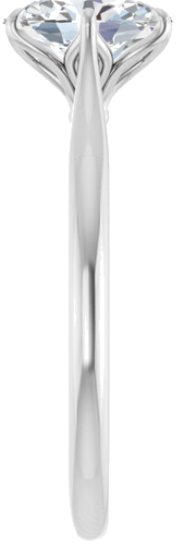 14K White 8x6 mm Oval Engagement Ring Mounting (9)