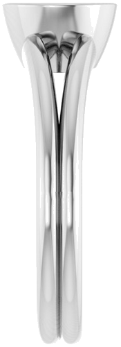 14K White 6.5 mm Round Engagement Ring Mounting (4)