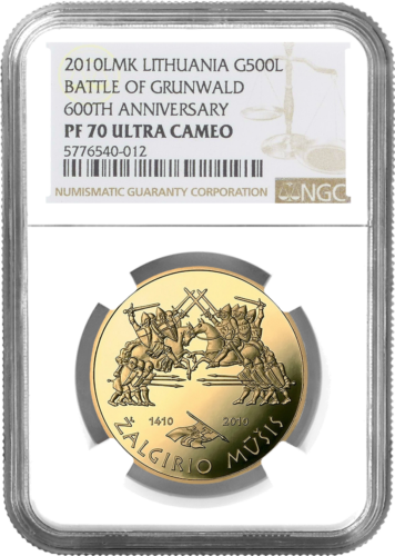 2010 Battle of Grunwald Lithuania 500 litas gold coin (1)