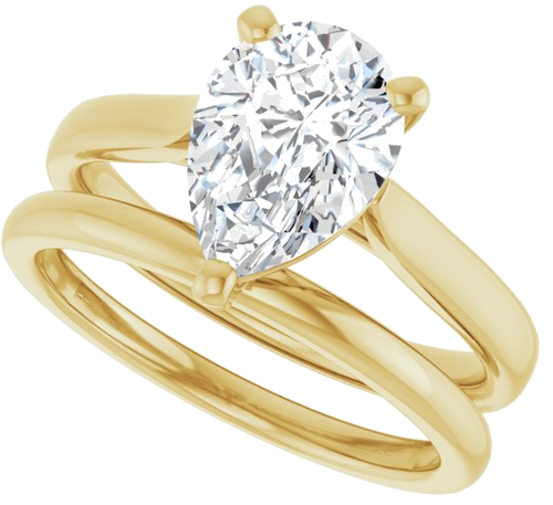 14K Yellow 10x7 mm Pear Engagement Ring Mounting (10)