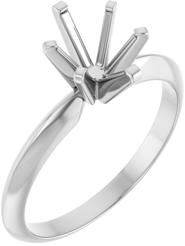 Sužadėtuvių Žiedas „Solitaire“ 585 Baltojo Aukso Oval 8mm x 6mm (1)