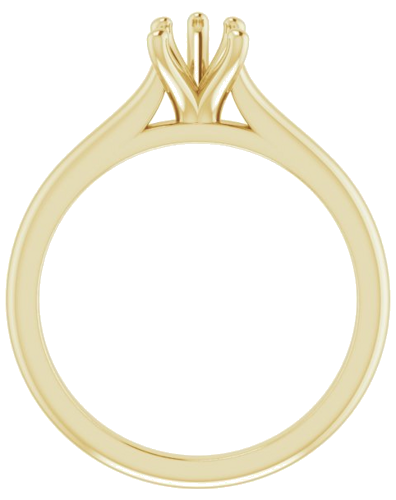 14K Yellow 7x5 mm Pear Solitaire Engagement Ring Mounting (2)