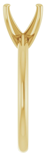 14K Yellow  8.2 mm Round Solitaire Engagement Ring Mounting (4)