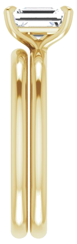 Sužadėtuvių Žiedas „Solitaire“ 417 Geltonojo Aukso Emerald 7mm x 5mm (9)