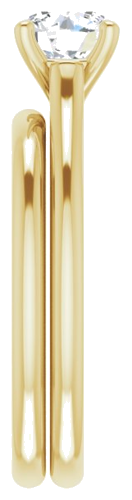Sužadėtuvių Žiedas „Solitaire“ 585 Geltonojo Aukso Round 6mm (9)