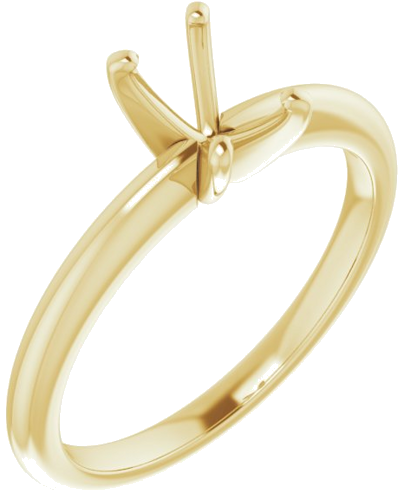 Sužadėtuvių Žiedas „Solitaire“ 585 Geltonojo Aukso Emerald 6mm x 4mm (1)