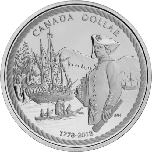 1 Dollar Captain Cook 2018 Canada Silver Coin (1)