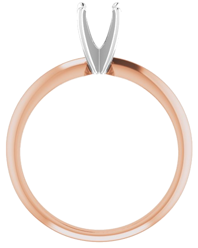 Sužadėtuvių Žiedas „Light Solitaire“ 585 Baltojo Ir Rožinis Aukso Round 5mm x 5.3mm (2)