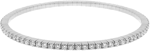 3,15 ct Round-cut F/G-VS/SI natūraliais deimantais inkrustuota aukso Tennis apyrankė (1)