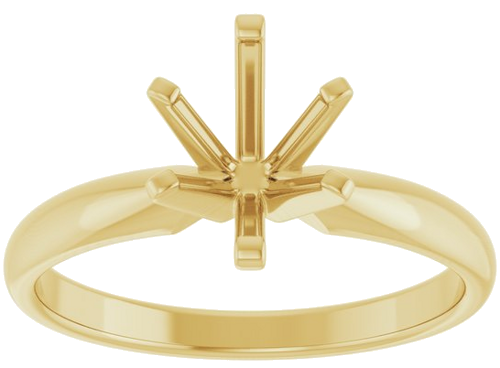 Sužadėtuvių Žiedas „Solitaire“ 585 Geltonojo Aukso Oval 8mm x 6mm (3)