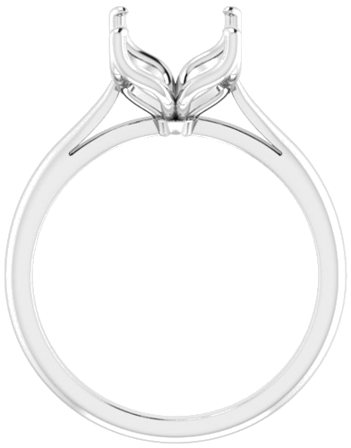 Sužadėtuvių Žiedas „Solitaire“ 585 Baltojo Aukso Emerald 10mm x 8mm (2)