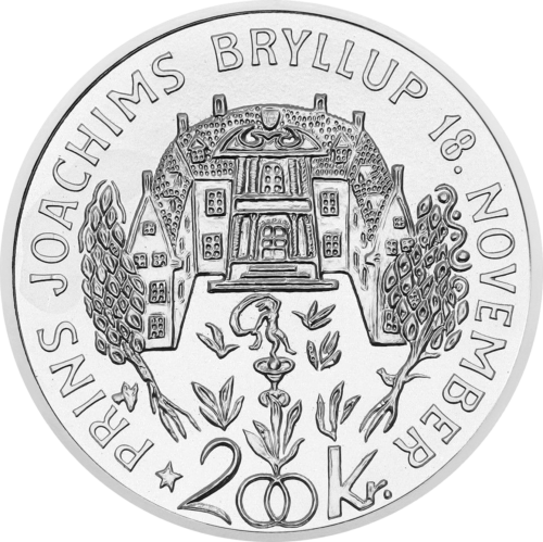 200 Kroner Margrethe II Wedding 1995 Kingdom of Denmark Silver Coin (1)