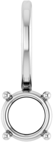 Pakabukas „Solitaire Charm“ 925 Sidabro Round 4mm (1)