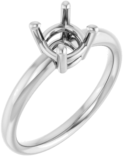 Sužadėtuvių Žiedas „Solitaire“ 585 Baltojo Aukso Cushion 6mm (1)