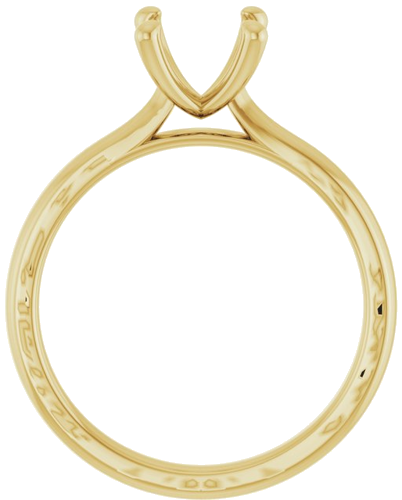 Sužadėtuvių Žiedas „Solitaire“ 585 Geltonojo Aukso Round 7.4mm (2)