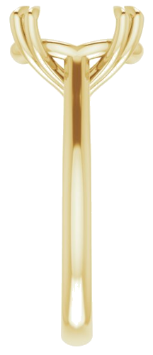 14K Yellow 12x10 mm Oval Solitaire Engagement Ring Mounting (4)