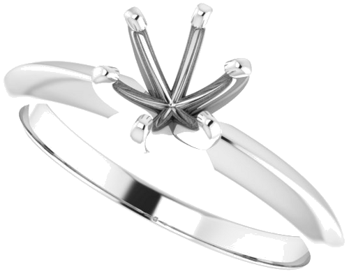 Sužadėtuvių Žiedas „Light Solitaire“ 585 Baltojo Aukso Round 5.4mm x 5.7mm (5)