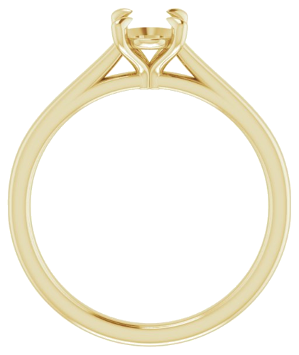14K Yellow  7x5 mm Oval Solitaire Engagement Ring Mounting (2)
