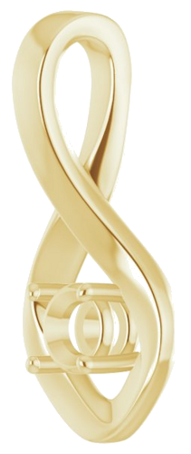 Pakabukas „Infinity-Inspired“ 585 Geltonojo Aukso Round 4.1mm (2)