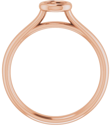 Sužadėtuvių Žiedas „Bezel-Set Solitaire“ 585 Rožinis Aukso Round 4.4mm (2)