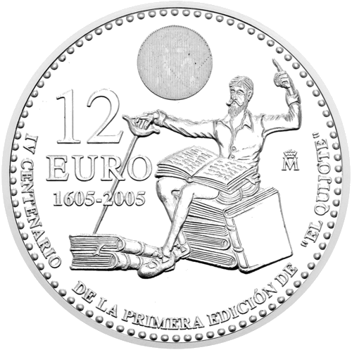 2005 Don Kihots Spānija 12 eiro sudraba monēta (1)