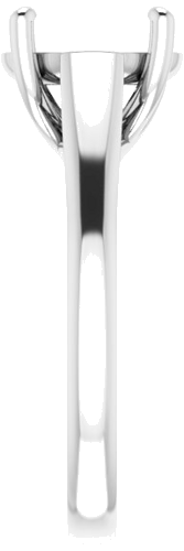 18K White 10 mm Round Solitaire Engagement Ring Mounting (4)