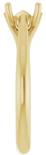 14K Yellow 7x5 mm Oval Solitaire Engagement Ring Mounting (4)