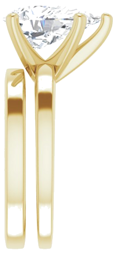 Sužadėtuvių Žiedas „Solitaire“ 585 Geltonojo Aukso Pear Shape 12mm x 8mm (9)