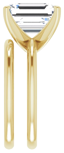 14K Yellow  11x9 mm Emerald Solitaire Engagement Ring Mounting (9)