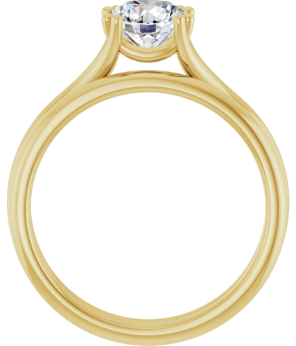 14K Yellow 6.5 mm Round Twin-Prong Woven Solitaire Engagement Ring (7)