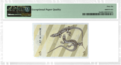 1991 Литва 1 талон PMG GEM UNC 66 (без предупредителен текст) (2)