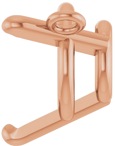 14K Rose 7 mm Round 3-Prong Necklace Center (3)