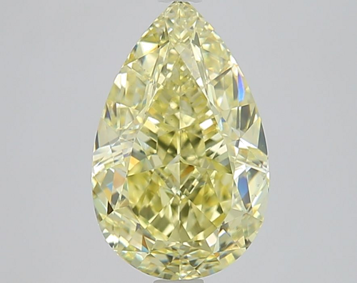 3.03 carat Fancy Light Yellow-VS2 Natūralus Pear Deimantas (1)