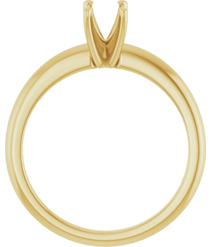 Sužadėtuvių Žiedas 14k yellow gold Emerald 6mm x 4mm (2)