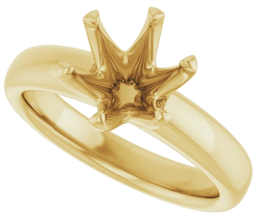 Sužadėtuvių Žiedas „Solitaire“ 750 Geltonojo Aukso Round 8.2mm (5)