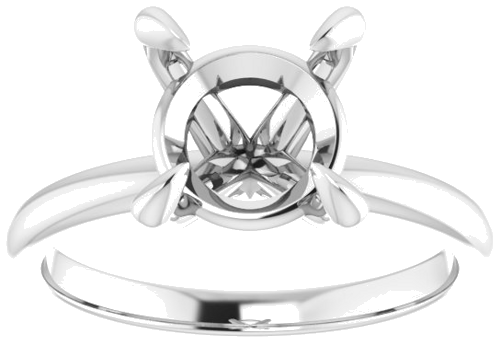 Sužadėtuvių Žiedas „Solitaire“ 585 Baltojo Aukso Round 8.8mm (3)