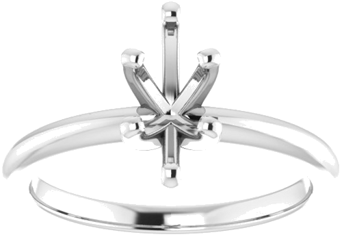 14K White  9x4.5 mm Marquise Solitaire Engagement Ring Mounting (3)