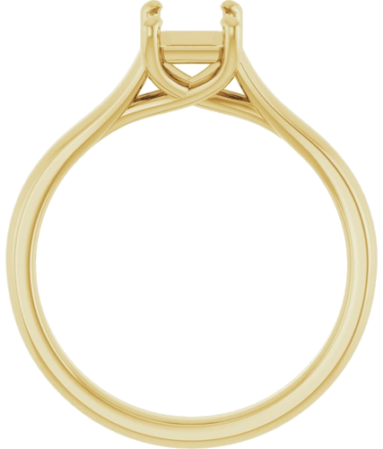 Sužadėtuvių Žiedas „Solitaire“ 585 Geltonojo Aukso Emerald 7mm x 5mm (2)